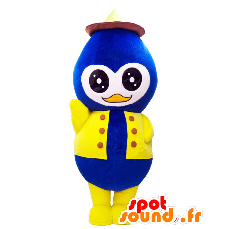 Mascot Mizumyi. Mascot Bluebird, gul og brun - MASFR27792 - Yuru-Chara japanske Mascots