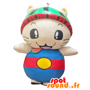Mascot Hoofdstuk Nyan. beige kat mascotte, reuzehond - MASFR27795 - Yuru-Chara Japanse Mascottes