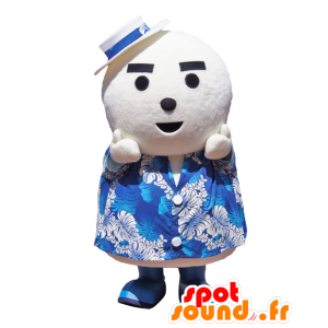 Maskot Lyso-kun. Bílý muž s košili maskot - MASFR27796 - Yuru-Chara japonské Maskoti