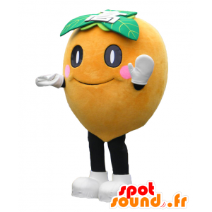 Mascotte ronde de Saikyon. Mascotte de melon orange - MASFR27798 - Mascottes Yuru-Chara Japonaises