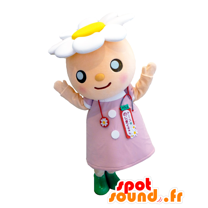 Mascotte colorato e fiorito Hyogo. Fiore Bianco mascotte - MASFR27802 - Yuru-Chara mascotte giapponese