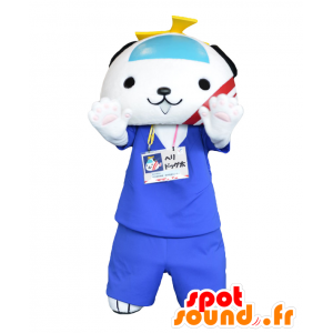 Heridoggu mascotte. Mascotte grosso cane bianco gigante - MASFR27804 - Yuru-Chara mascotte giapponese