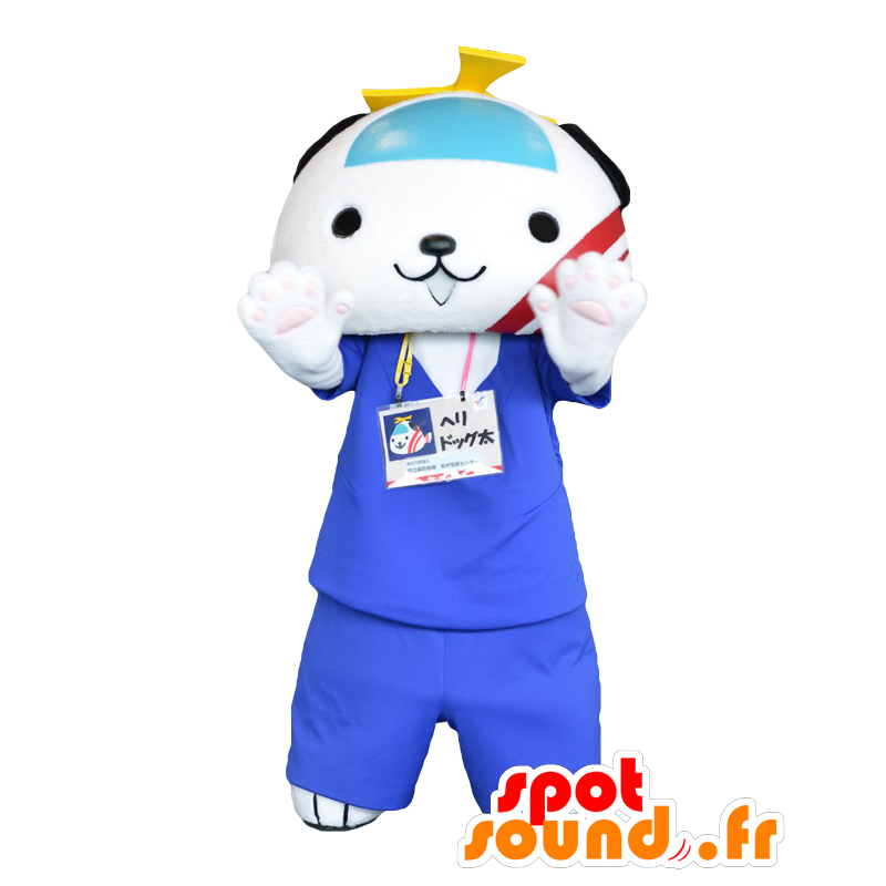 Heridoggu mascotte. Mascotte grosso cane bianco gigante - MASFR27804 - Yuru-Chara mascotte giapponese