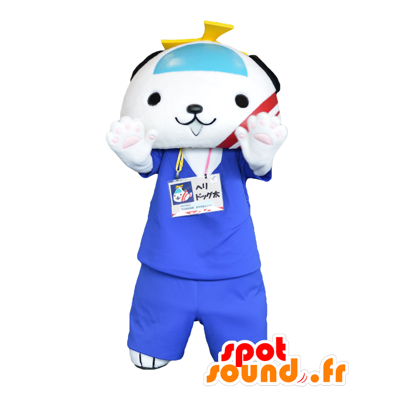 Mascot Heridoggu. Mascot grote reus witte hond - MASFR27804 - Yuru-Chara Japanse Mascottes