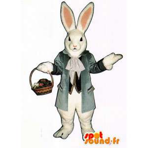 Realista conejo blanco traje de la mascota - MASFR007120 - Mascota de conejo