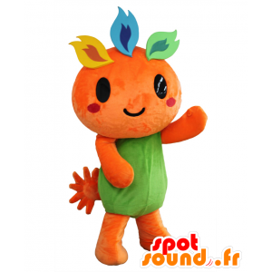 Sorarin mascot. Orange monster mascot with flames - MASFR27810 - Yuru-Chara Japanese mascots