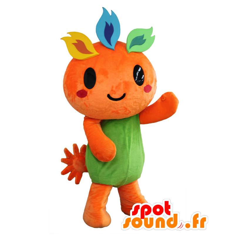 Mascot Sorarin. mascote monstro laranja com chamas - MASFR27810 - Yuru-Chara Mascotes japoneses