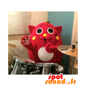 Mascota Nyangosuta. Todo mascota ronda gato rojo - MASFR27811 - Yuru-Chara mascotas japonesas