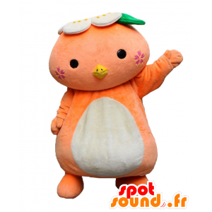 Mascot Mimappa. Mascot garota branca e alaranjada grande - MASFR27813 - Yuru-Chara Mascotes japoneses