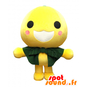Μασκότ Bun-chan. Κίτρινο Χιονάνθρωπος μασκότ, λεμόνι - MASFR27815 - Yuru-Χαρά ιαπωνική Μασκότ