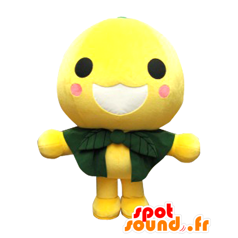 Bun-chan Maskottchen. Gelb Schneemann-Maskottchen, Zitrone - MASFR27815 - Yuru-Chara japanischen Maskottchen