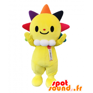 Mascotte de San-chan. Mascotte en forme de soleil jaune et orange - MASFR27816 - Mascottes Yuru-Chara Japonaises