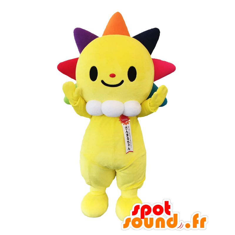 San-chan mascot. Yellow sun-like mascot and orange - MASFR27816 - Yuru-Chara Japanese mascots
