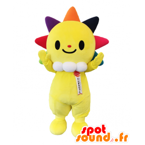 Mascotte de San-chan. Mascotte en forme de soleil jaune et orange - MASFR27816 - Mascottes Yuru-Chara Japonaises