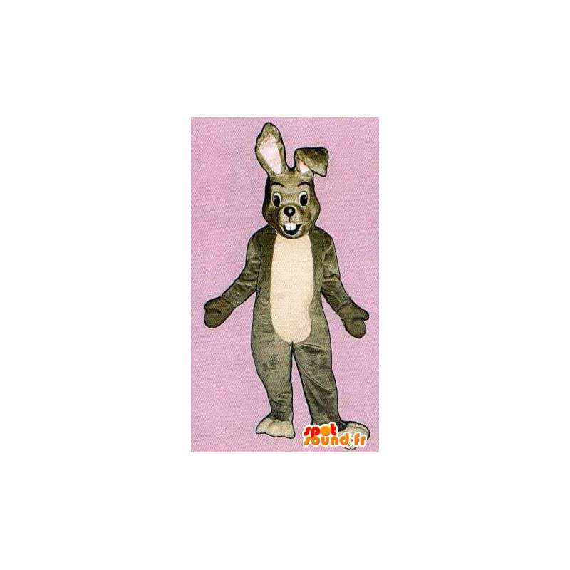 Brązowy królik maskotka, prosty - MASFR007121 - króliki Mascot