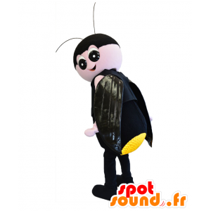 Bello giallo e nero mascotte euforico. Mascotte Bee - MASFR27817 - Yuru-Chara mascotte giapponese