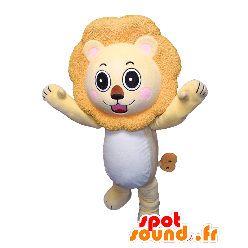 Beneon maskot. Lion maskot med en brun manke - Spotsound maskot