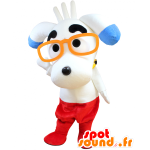 Vision-kun-Maskottchen. Big Hund Maskottchen mit Brille - MASFR27819 - Yuru-Chara japanischen Maskottchen