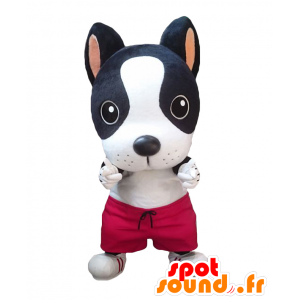 Fosaido maskot. Hvid og sort hundemaskot - Spotsound maskot