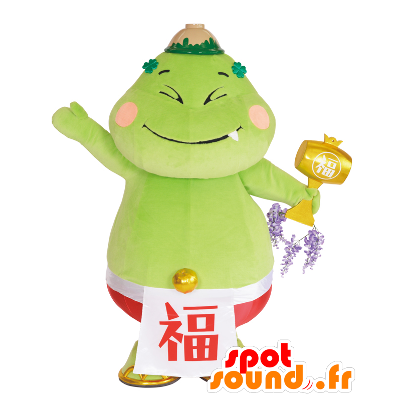 Fukuten Maskottchen. Grüner Mann-Maskottchen, Ogre - MASFR27825 - Yuru-Chara japanischen Maskottchen