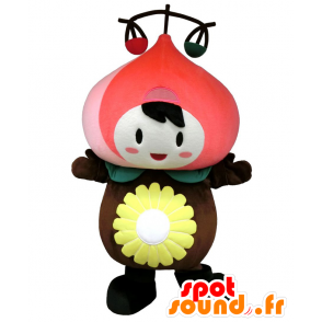 Mascot Tsupi. rode ui mascotte en bruine - MASFR27826 - Yuru-Chara Japanse Mascottes