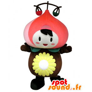 Maskot Tsupi. červená cibule maskot a hnědé - MASFR27826 - Yuru-Chara japonské Maskoti