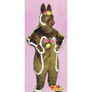 Costume de lapin marron façon biscuit - MASFR007122 - Mascotte de lapins