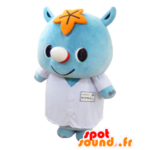 Anthers Zai Kun mascot. Blue Rhino Mascot - MASFR27831 - Yuru-Chara Japanese mascots