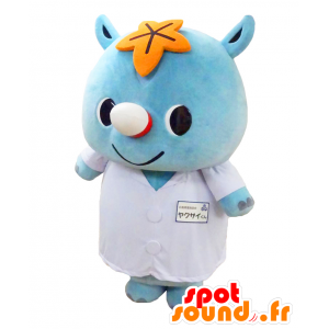 Maskot prašníky zai Kun. Modrý Rhino Maskot - MASFR27831 - Yuru-Chara japonské Maskoti