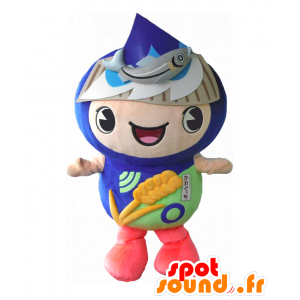 Mascot KawaGutchi. Mascotte met een vis op het hoofd - MASFR27832 - Yuru-Chara Japanse Mascottes