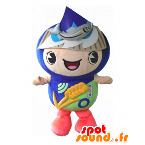 Μασκότ KawaGutchi. Mascot με ένα ψάρι στο κεφάλι - MASFR27832 - Yuru-Χαρά ιαπωνική Μασκότ