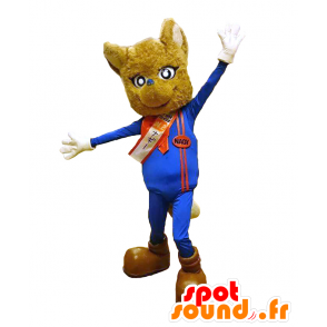 Mascot Nagy. La mascota del gato de Brown en ropa deportiva - MASFR27838 - Yuru-Chara mascotas japonesas