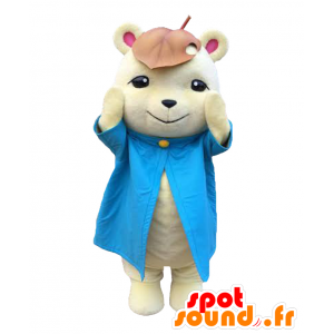 Shusuke mascotte. Mouse bianco mascotte in abbigliamento sportivo - MASFR27840 - Yuru-Chara mascotte giapponese