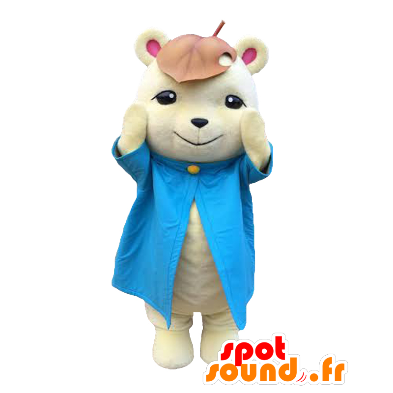 Shusuke mascotte. Mouse bianco mascotte in abbigliamento sportivo - MASFR27840 - Yuru-Chara mascotte giapponese