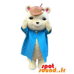 Mascotte de Shusuke. Mascotte de souris blanche en tenue de sport - MASFR27840 - Mascottes Yuru-Chara Japonaises