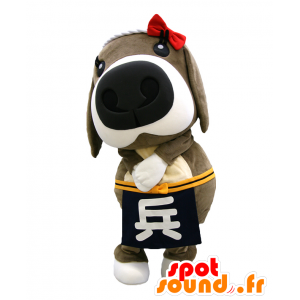 Μασκότ Hyoko. μασκότ σκυλί με ένα κόμπο στο κεφάλι - MASFR27844 - Yuru-Χαρά ιαπωνική Μασκότ