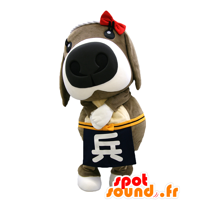 Mascota Hyoko. Mascota del perro con un nudo en la cabeza - MASFR27844 - Yuru-Chara mascotas japonesas