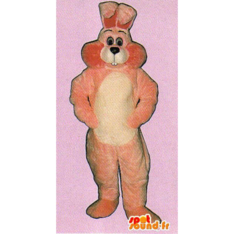 Costume wholesale pink and white rabbit - MASFR007124 - Rabbit mascot