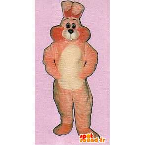 Costume all'ingrosso coniglio bianco e rosa - MASFR007124 - Mascotte coniglio