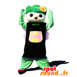 Hinon mascot. Green fruit mascot, smiling vegetable - MASFR27849 - Yuru-Chara Japanese mascots