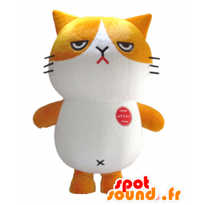 Nyan mascotte. Gatto mascotte, marrone e bianco e peloso - MASFR27850 - Yuru-Chara mascotte giapponese