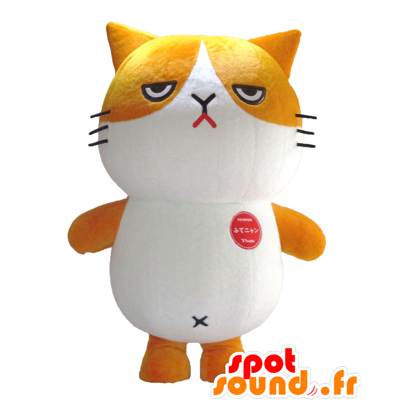 Nyan μασκότ. μασκότ γάτα, καφέ και λευκό, όλα τα τριχωτά - MASFR27850 - Yuru-Χαρά ιαπωνική Μασκότ