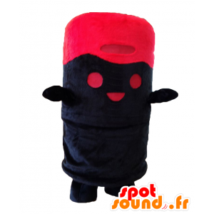 Maskottchen-Corner. Schwarze und rote Schneemann-Maskottchen - MASFR27853 - Yuru-Chara japanischen Maskottchen