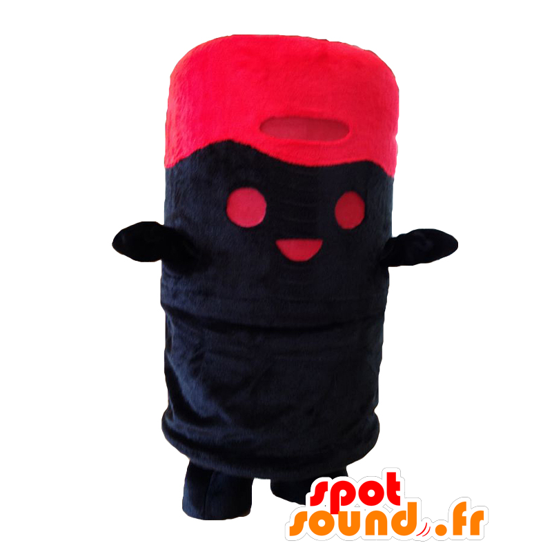 Maskottchen-Corner. Schwarze und rote Schneemann-Maskottchen - MASFR27853 - Yuru-Chara japanischen Maskottchen