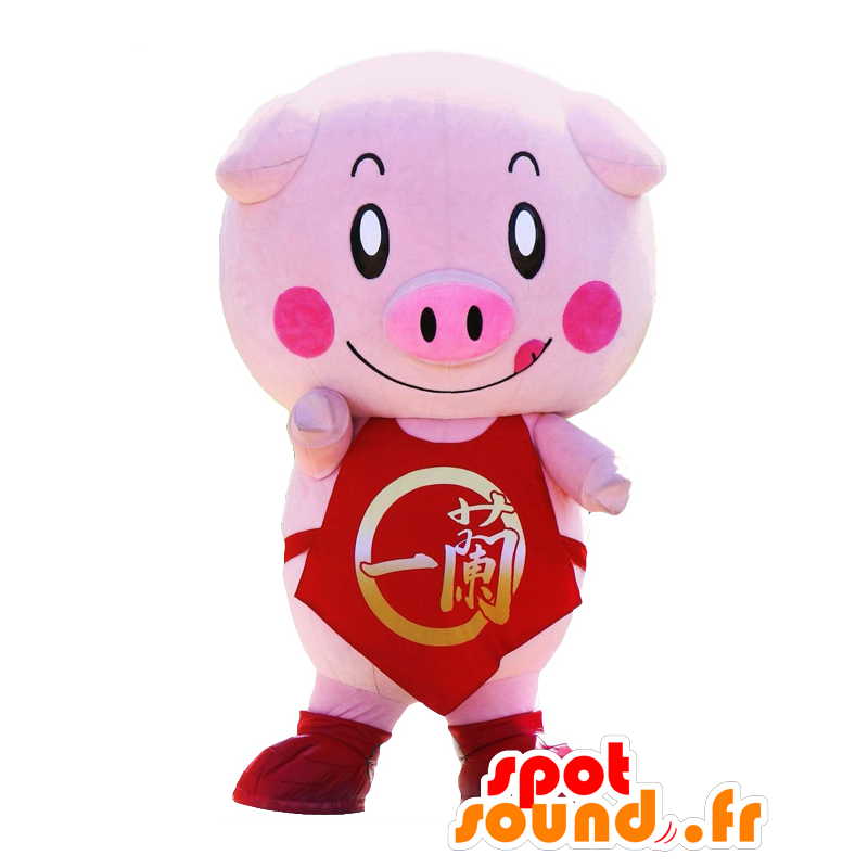 Idol maskot. Svinemaskot klædt ud som en kok - Spotsound maskot