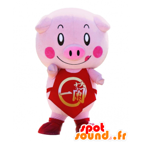 Maskottchen-Idol. Pig Maskottchen in Koch gekleidet - MASFR27855 - Yuru-Chara japanischen Maskottchen