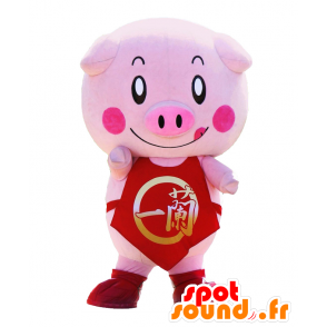 アイドルマスコット。シェフに扮した豚のマスコット-MASFR27855-日本のゆるキャラのマスコット
