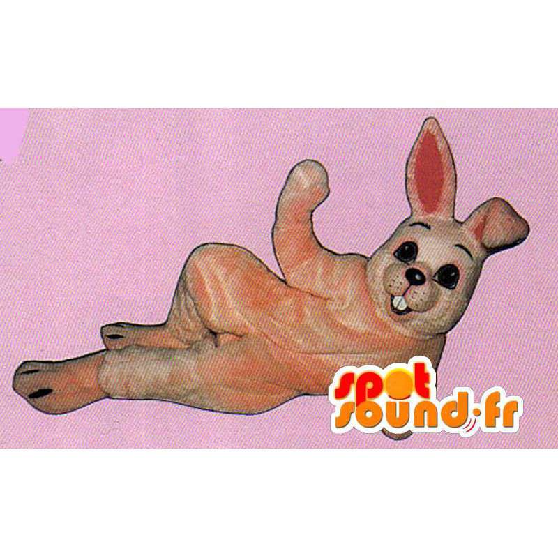 Roze konijn mascotte, eenvoudig, reuzegrootte - MASFR007125 - Mascot konijnen