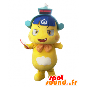 Mandarine mascot. Mascot funny yellow monster and hairy - MASFR27858 - Yuru-Chara Japanese mascots