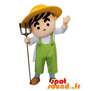 Concepts kun mascot. Mascot man with overalls - MASFR27861 - Yuru-Chara Japanese mascots
